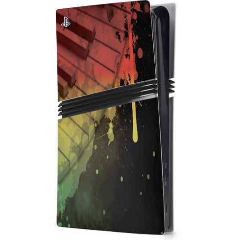 Rasta Color Keys PS5 Pro Console Skin
